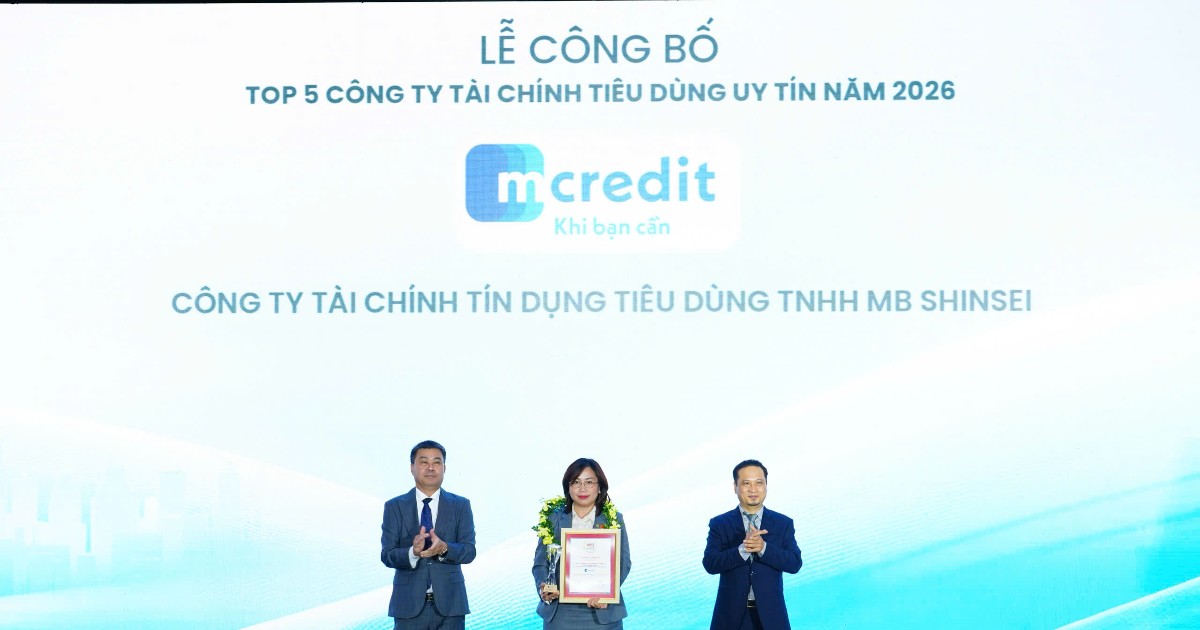 Mcredit ghi danh Top 5 Công ty tài chính tiêu dùng uy tín năm 2026
