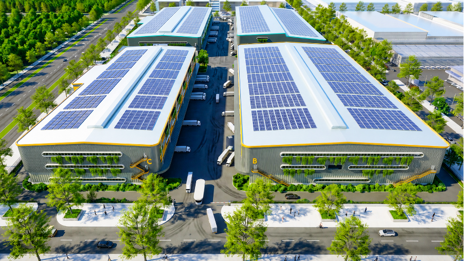 Perspective rendering of the Kizuna 5 project under the KIZUNA GOLD product line utilizing comprehensive steel solutions from LYSAGHT®.