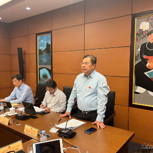Phó Thủ tướng Thường trực Phạm Gia Túc dự và phát biểu tại phiên thảo luận tổ 9 (TP. Cần Thơ, tỉnh Lai Châu, tỉnh Hà Tĩnh) - Ảnh: VGP/Phương Nguyên