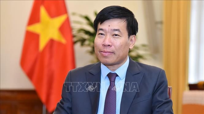 Ủy viên Trung ương Đảng, Phó Bí thư Thường trực Đảng ủy, Thứ trưởng Bộ Ngoại giao Nguyễn Mạnh Cường. Ảnh: TTXVN
