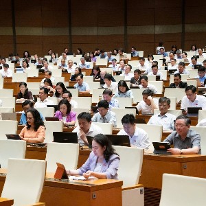 Quang cnarh hội trường ngày 9/8. Ảnh: Cổng thông tin điện tử Quốc hội.