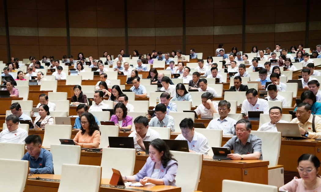 Quang cnarh hội trường ngày 9/8. Ảnh: Cổng thông tin điện tử Quốc hội.