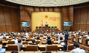 Quang cảnh Phiên họp hội trường ngày 9/8. Ảnh: Cổng thông tin điện tử Quốc hội