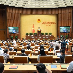 Quang cảnh Phiên họp hội trường ngày 9/8. Ảnh: Cổng thông tin điện tử Quốc hội 