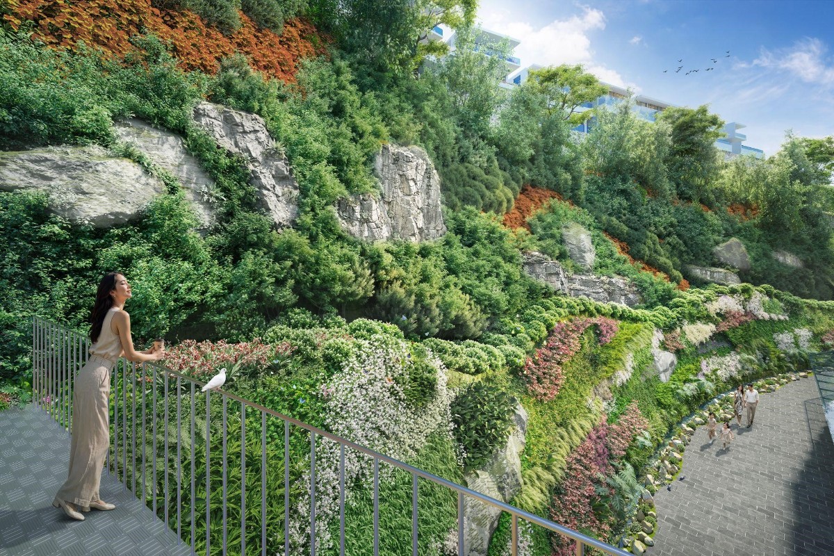 Phối cảnh Rừng sinh thái thẳng đứng Vertical Forest. Ảnh: Anh Nguyễn.