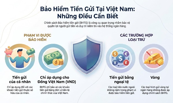 Bảo hiểm tiền gửi chỉ áp dụng đối với tiền gửi của cá nhân bằng đồng Việt Nam