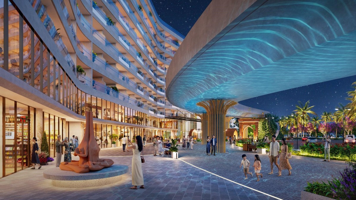 Phối cảnh không gian đón khách tại Anh Nguyen Oceanfront Horizon. Ảnh: Anh Nguyễn.
