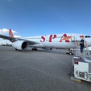 Tàu bay thân rộng Airbus A330 chuẩn bị gia nhập Sun PhuQuoc Airways. Ảnh: Sun PhuQuoc Airways.