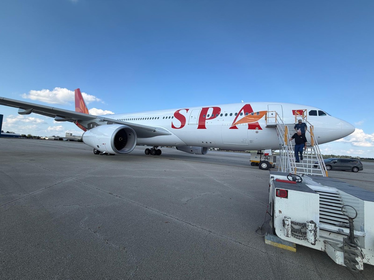 Tàu bay thân rộng Airbus A330 chuẩn bị gia nhập Sun PhuQuoc Airways. Ảnh: Sun PhuQuoc Airways.