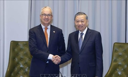Tổng Bí thư, Chủ tịch nước Tô Lâm tiếp ông Nicholas Moore, Đặc phái viên của Chính phủ Australia về Đông Nam Á. Ảnh: Thống Nhất – TTXVN