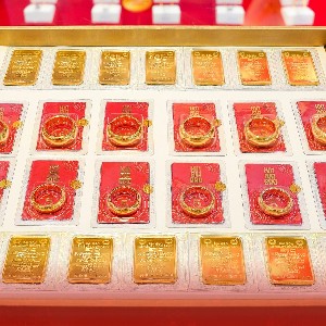 Giá mua, bán vàng miếng SJC giảm phổ biến 600 nghìn đồng/lượng. Ảnh: Bảo Tín Mạnh Hải