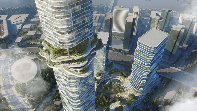 Khu phức hợp đài quan sát Thủ Thiêm dự đoán sẽ soán ngôi tòa nhà cao nhất Sài Gòn Landmark 81 - Ảnh minh họa: Smartland