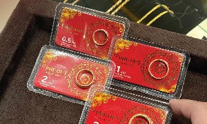 Giá vàng miếng SJC bật tăng 800 nghìn đồng/lượng. Ảnh: Phú Quý