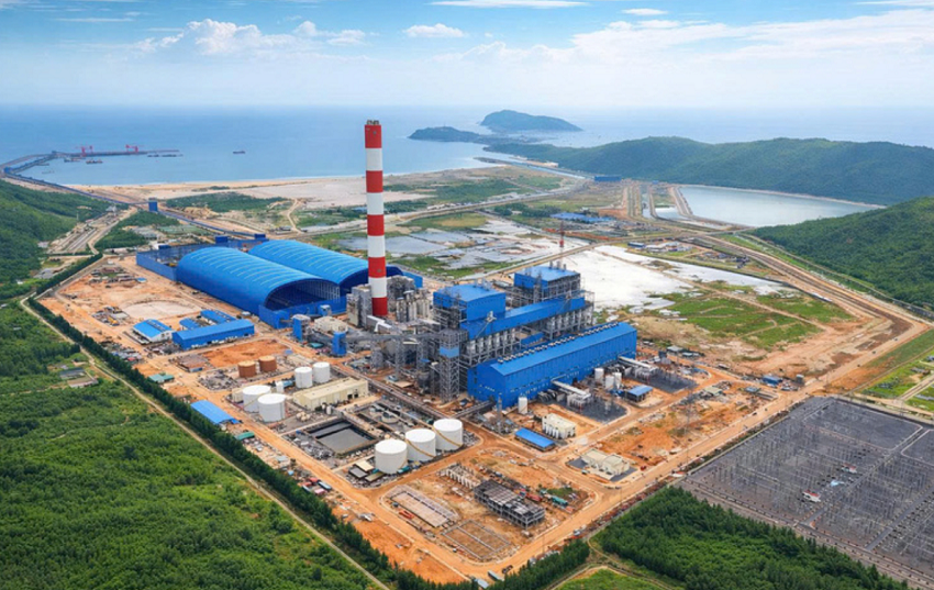 Nhiệt điện Quảng Trạch I đang hiệu chỉnh thiết bị để chạy thử, tổ máy 2 dự kiến hòa lưới tháng 8/2026. Ảnh: EVN.