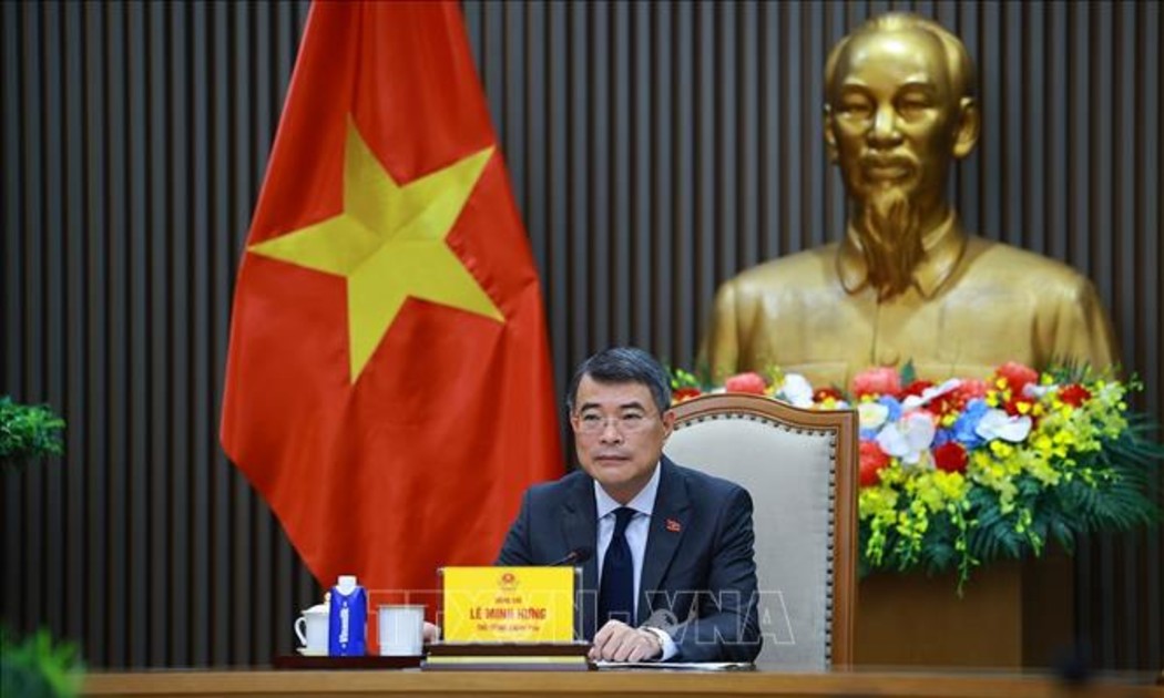 Thủ tướng Lê Minh Hưng điện đàm với Thủ tướng Hà Lan Rob Jetten. Ảnh: Dương Giang – TTXVN
