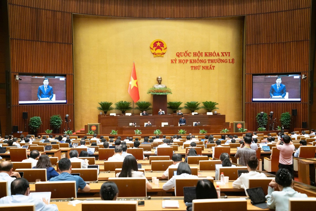 Toàn cảnh phiên họp ngày 12/8. Ảnh; Quốc hội