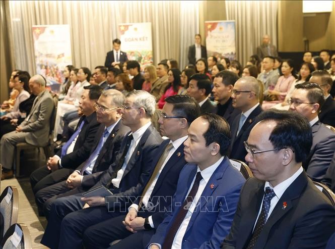 Các đại biểu tham dự cuộc gặp gỡ Tổng Bí thư, Chủ tịch nước Tô Lâm. Ảnh: Thống Nhất/TTXVN