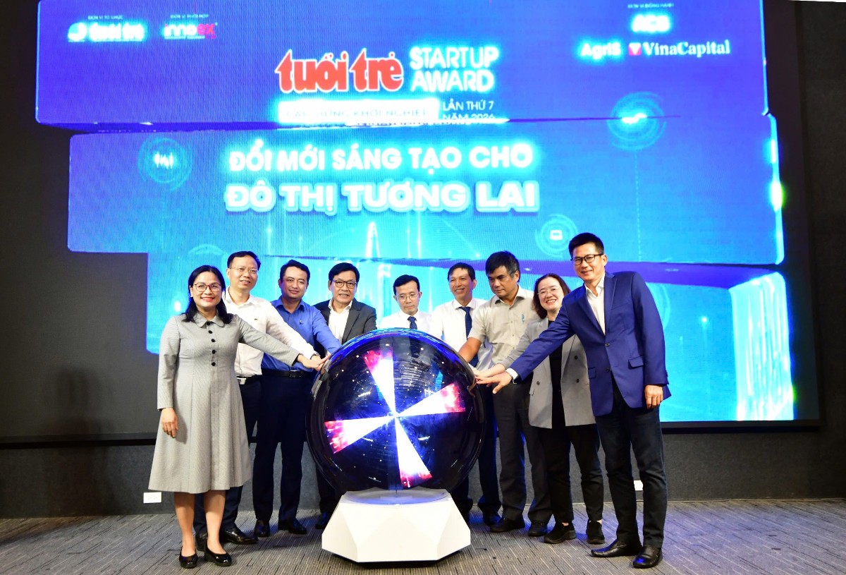 Ban Tổ chức phát động giải thưởng Tuổi Trẻ Startup Award 2026, chiều 12/8 - Ảnh: Quang Định.