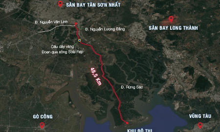 Tuyến đường sắt đô thị Bến Thành - Cần Giờ có chiều dài 53,8 km được xác định đi qua vùng đệm của Khu dự trữ sinh quyển thế giới Cần Giờ nhằm hạn chế tác động đến hệ sinh thái khu vực. Ảnh: An ninh Tiền tệ
