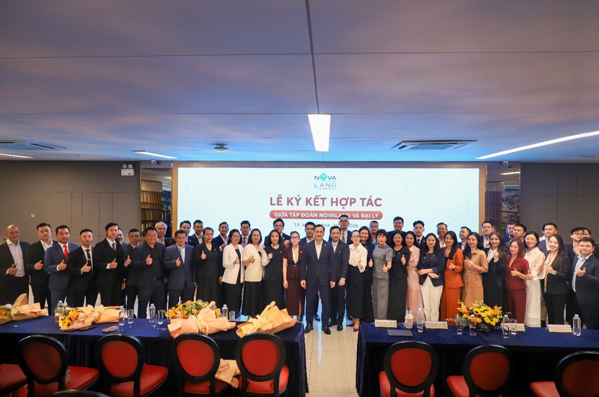 Đại diện Novaland và các đối tác đại lý phân phối thể hiện quyết tâm đồng hành, đón đầu chu kỳ tăng trưởng của thị trường bất động sản.