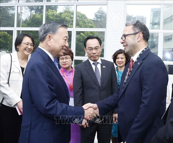 Tổng Bí thư, Chủ tịch nước Tô Lâm tới dự Diễn đàn Giáo dục đại học và Giáo dục nghề nghiệp Việt Nam - New Zealand 2026, tại Trường Đại học Công nghệ Auckland. Ảnh: Thống Nhất – TTXVN