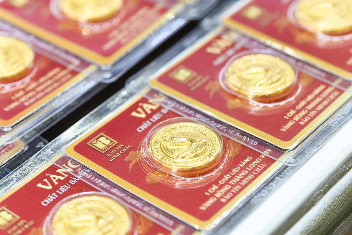 giá vàng miếng SJC đứng im trong phiên 13/8. Ảnh: Bảo Tín Minh Châu