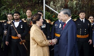 Tổng Bí thư, Chủ tịch nước Tô Lâm và Toàn quyền New Zealand Cindy Kiro. Ảnh: Thống Nhất – TTXVN