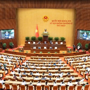 Toàn cảnh Phiên họp về dự án Luật sửa đổi, bổ sung một số điều của 10 luật có liên quan đến thủ tục hành chính, điều kiện kinh doanh trong lĩnh vực nông nghiệp và môi trường. Ảnh: quochoi.vn.