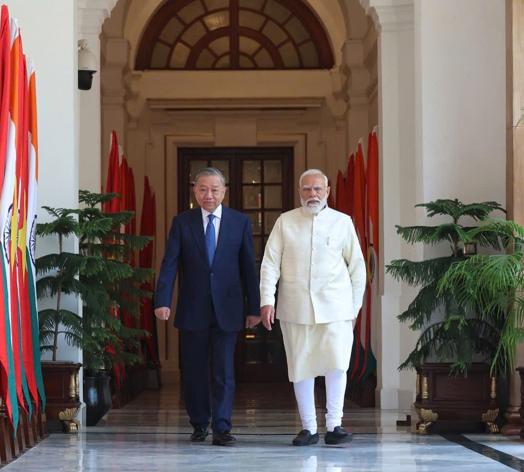 Party General Secretary and State President H. E. Mr. To Lam, at the invitation of Prime Minister Modi, undertook a State Visit to India in May 2026. Photo: Indian Embassy