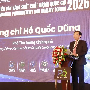 Phó Thủ tướng Hồ Quốc Dũng phát biểu tại diễn đàn. Ảnh: MST.
