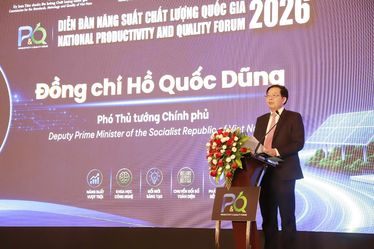 Phó Thủ tướng Hồ Quốc Dũng phát biểu tại diễn đàn. Ảnh: MST.