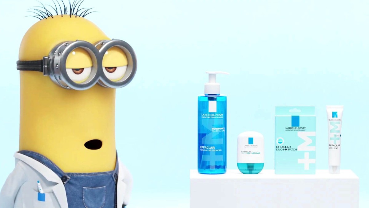 La Roche-Posay mới đây đã hợp tác với hãng phim hoạt hình Illumination của Mỹ cho bộ phim hoạt hình "Minions & Monsters". Ảnh: WWD