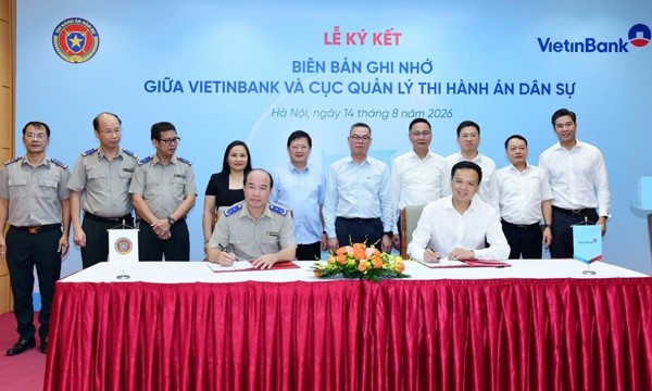 VietinBank và Cục Quản lý Thi hành án dân sự ký Biên bản ghi nhớ hợp tác