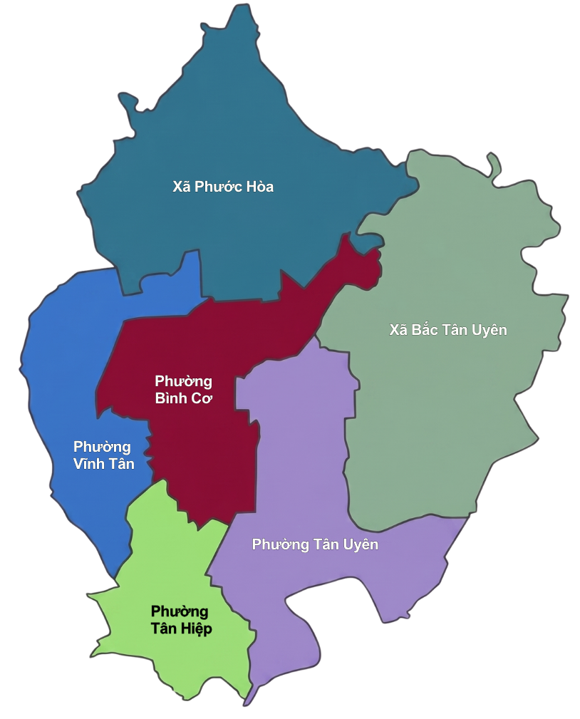 Phường Bình Cơ nằm tại vùng chuyển tiếp giữa không gian đô thị - sản xuất Tân Uyên và phần phía tây nam Bắc Tân Uyên cũ.