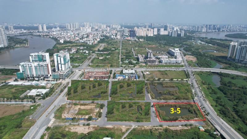 Lô đất đấu giá 1.K3.4.HH, trước đây được biết đến với tên gọi lô 3-5, giá khởi điểm 1.901 tỷ đồng - Ảnh: Xuân Nghi.