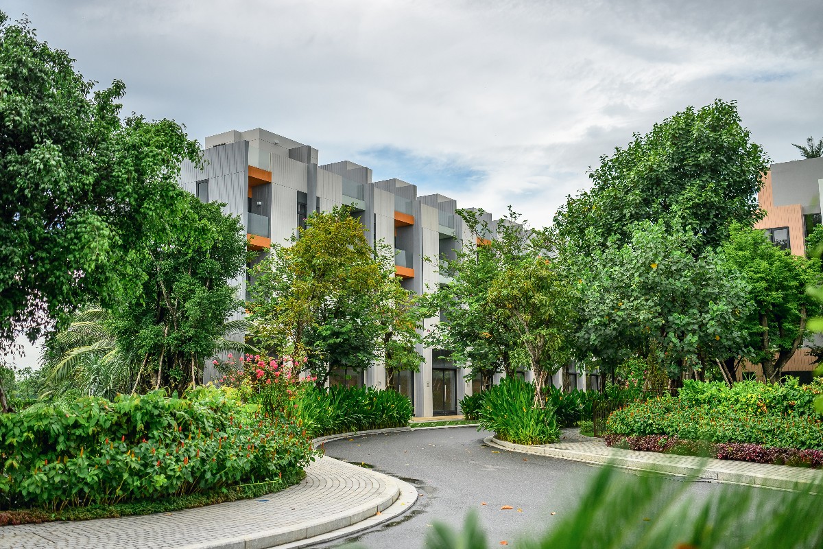 Những căn biệt thự, nhà phố hiện hữu giữa thiên nhiên tại Ecovillage Sigon River. Ảnh: Ecopark.