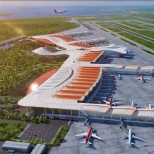 Công trình sây bay quốc tế Phú Quốc đang được thi công gấp rút, chuẩn bị cho Hội nghị cấp cao APEC 2027. Ảnh: Huỳnh Dũng