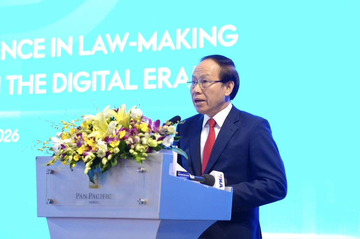 Phó Thủ tướng Lê Tiến Châu phát biểu tại diễn đàn. Ảnh: Như Nguyệt.