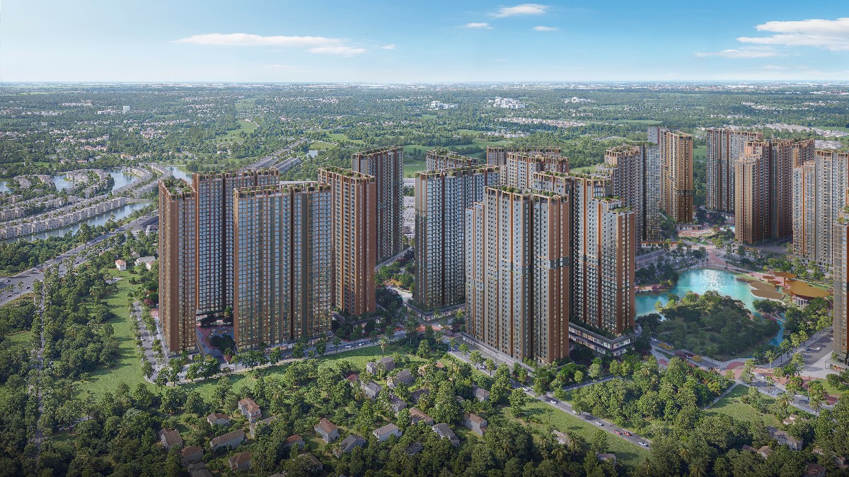 The Parkland phát triển một không gian sống riêng với phần lớn diện tích dành cho cảnh quan, cây xanh và mặt nước.