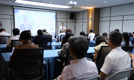 Quang cảnh buổi gặp gỡ doanh nghiệp với chủ đề “Tiếp cận thị trường Pháp và EU hiệu quả”. Ảnh: Phú Quốc.