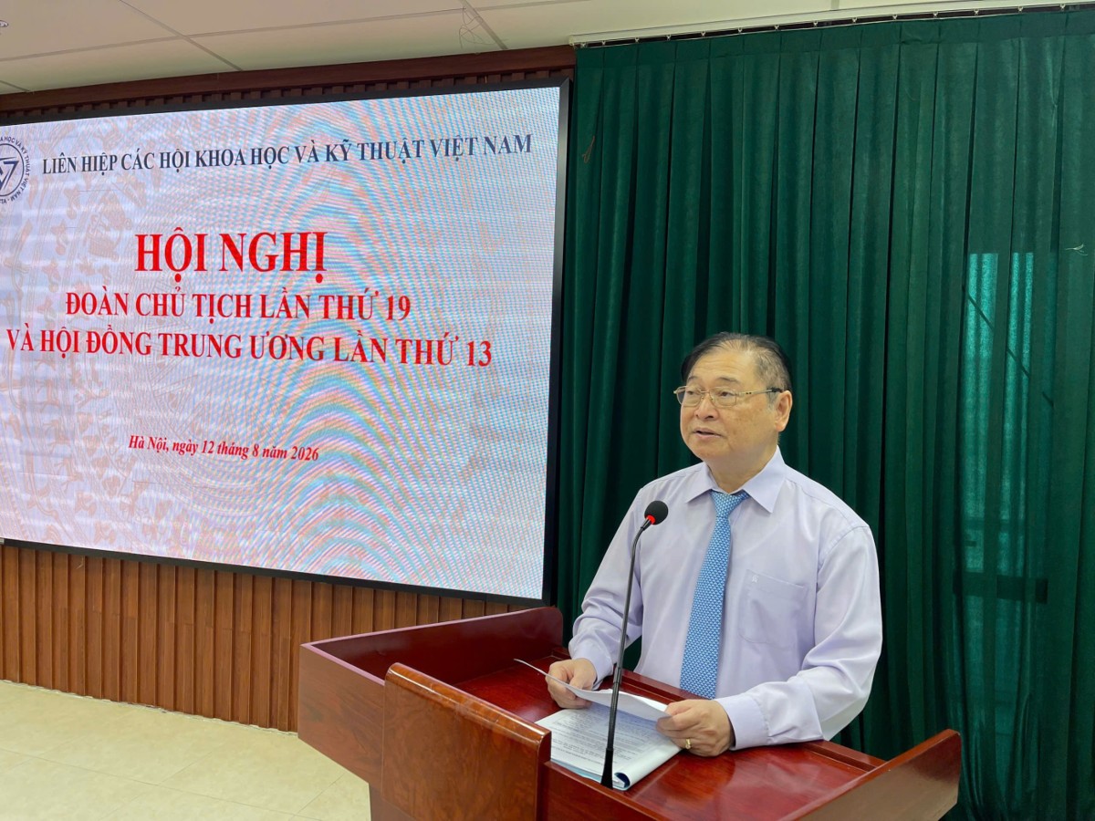 Chủ tịch Liên hiệp các Hội Khoa học và Kỹ thuật Việt Nam Phan Xuân Dũng: “Đại hội IX là sự kiện chính trị có ý nghĩa đặc biệt quan trọng, đánh giá 6 năm hoạt động của Liên hiệp Hội Việt Nam và chuẩn bị cho nhiệm kỳ mới”. Ảnh:Vusta