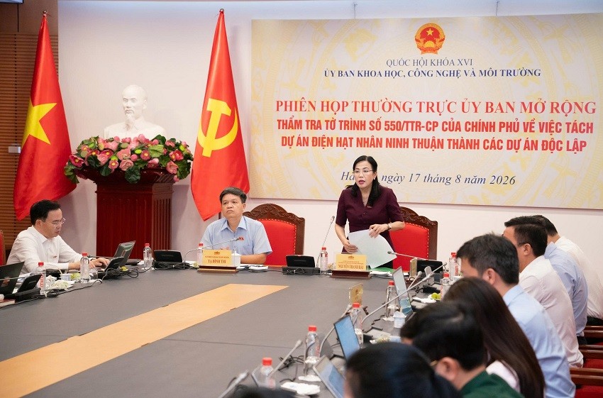 Chủ nhiệm Ủy ban Khoa học, Công nghệ và Môi trường Nguyễn Thanh Hải phát biểu kết luận phiên họp. Ảnh: quochoi.vn.