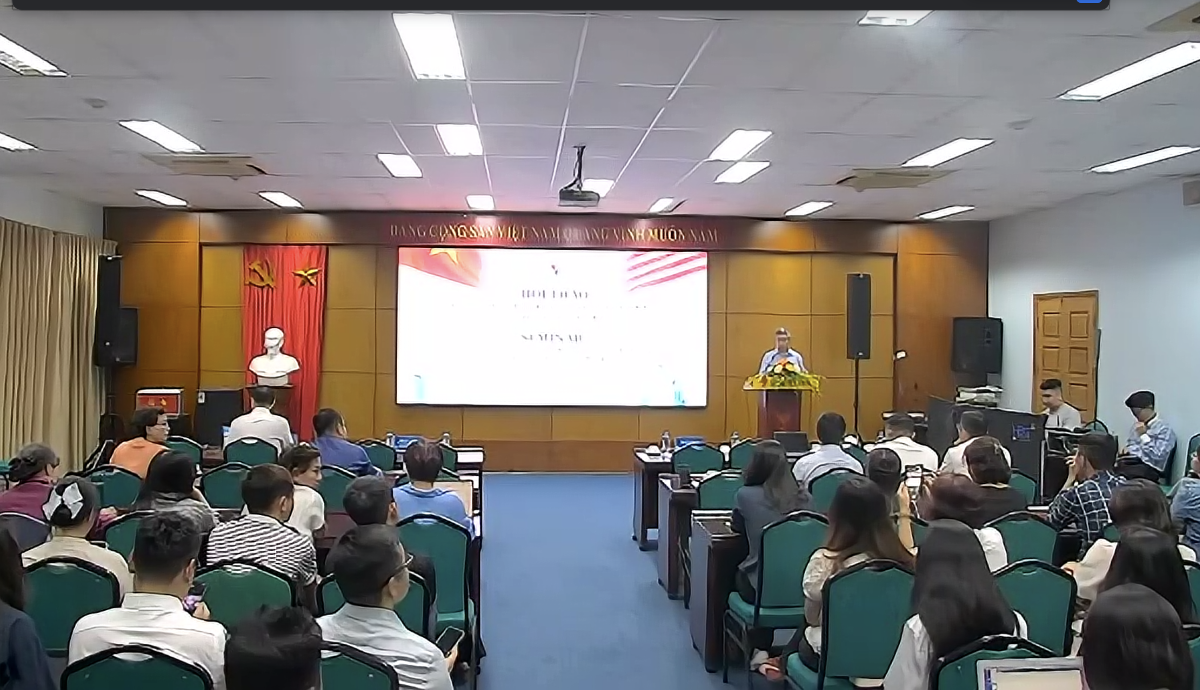 Hội thảo Phát triển kinh doanh xuất nhập khẩu với thị trường Hoa Kỳ. Ảnh: Vũ Khuê.