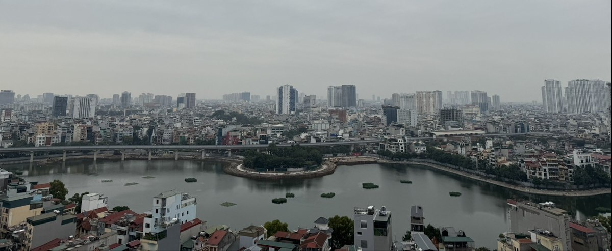 Khu vực Hoàng Cầu, nơi có tuyến Metro Cát Linh - Hà Đông chạy qua. Ảnh: Phan Dương
