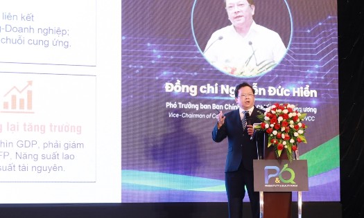 TS. Nguyễn Đức Hiển, Phó Trưởng Ban Chính sách, chiến lược Trung ương, tại Diễn đàn Năng suất chất lượng Quốc gia 2026.