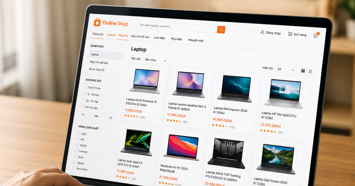 Máy tính, laptop bán trên sàn thương mại điện tử tháng 7 giảm tới 11%