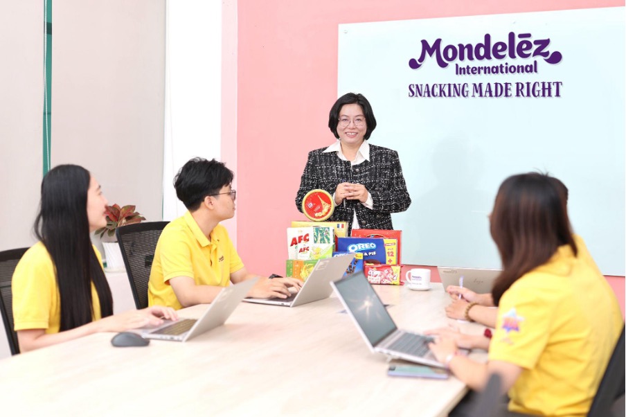 Ms. Bang Kim Ngan, Plant Director of Mondelez Kinh Do in HCMC, shares the plant's sustainability development direction