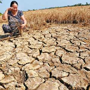 Biến đổi khí hậu khiến đất bị hạn hán nhiều nơi trên thế giới. Ảnh từ bài trình bày của TS. Tô Xuân Phúc.