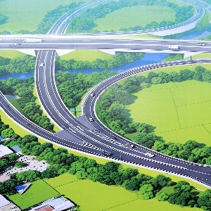 Phối cảnh Dự án xây dựng các nút giao trên tuyến cao tốc Nội Bài – Lào Cai do VEC làm chủ đầu tư - Ảnh: TTXVN