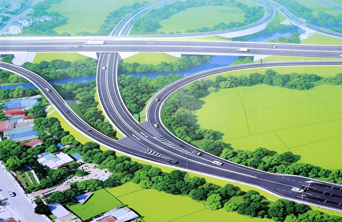 Phối cảnh Dự án xây dựng các nút giao trên tuyến cao tốc Nội Bài – Lào Cai do VEC làm chủ đầu tư - Ảnh: TTXVN